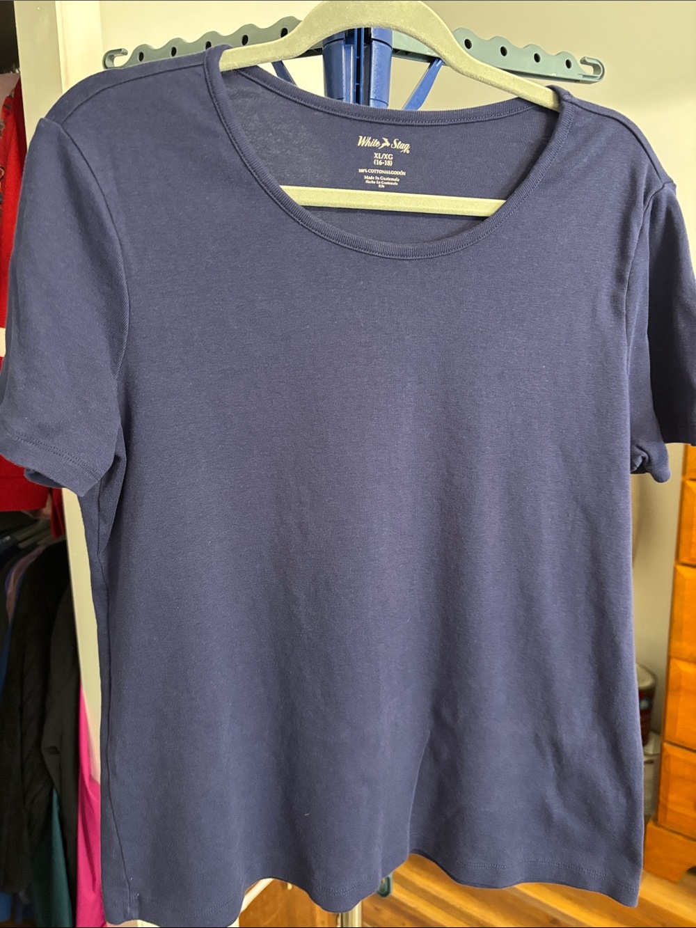 White Stag Navy Crewneck Short Sleeve Tee